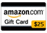$25 Amazon Gift Voucher + 20 Bids!