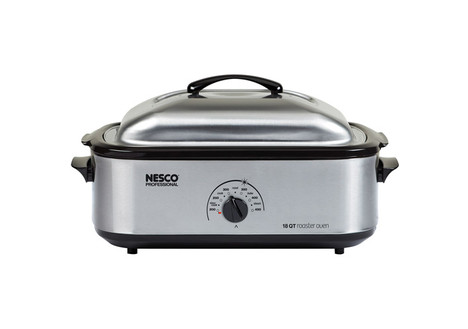 Nesco 22-Pound Turkey Roaster Oven, 18-Quart Capacity, Stainless Steel