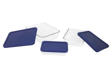 Pyrex 6-Piece Glass Rectangular Storage Set
