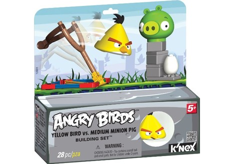 K'NEX Angry Birds Yellow Bird Vs. Medium Minion Pig Building Set