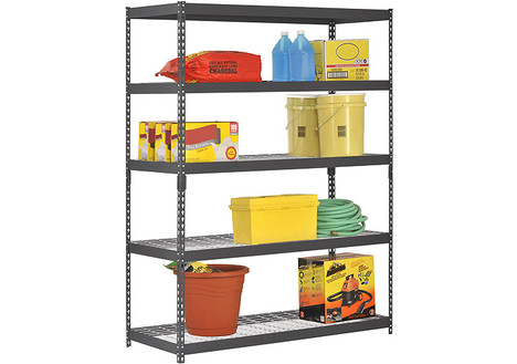 Edsal Five-Shelf Heavy-Duty Steel Shelving Unit