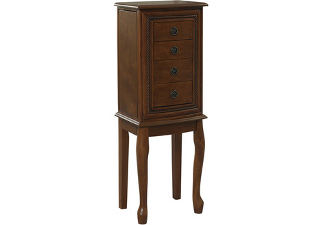 Linon Grace 4-Drawer Jewelry Armoire