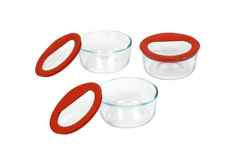 Pyrex Premium Glass Lids Storage Container Set (Set of 3)