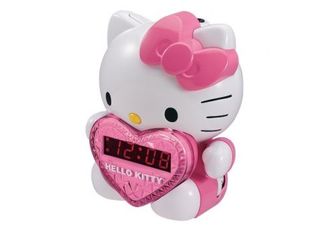 Hello Kitty AM/FM Projection Clock Radio with Battery Back-up