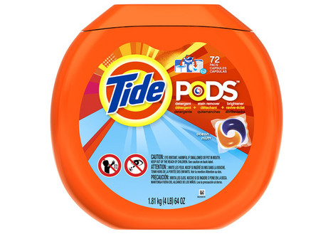 Tide Pods Ocean Mist Detergent, 72ct