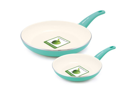 GreenLife Healthy Ceramic Non-Stick 2-Piece Open Fry Pan Set