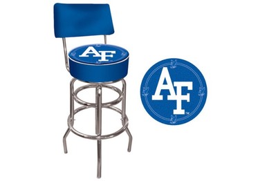 Air Force Padded Bar Stool with Back
