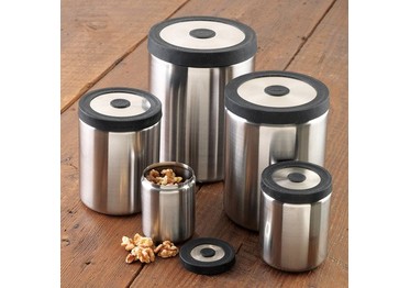 OXO SteeL Press Top 5-Piece Canister Set