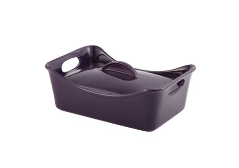 Rachael Ray 3.5-Quart Covered Rectangle Casserole, Purple